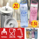 idrop [ 1500ml / 2000ml ] YIBEN - Outdoor Sports Drinking Water Cup Bottle / Botol Air Minuman / 太空吸水杯(亿本舒心水壶