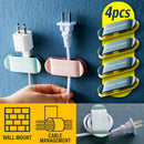 idrop [ 4pcs ] Wall Mounted Multifunction Cable Wire & Plug Management Organizer