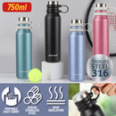 idrop [ 750ml ] Vacuum Insulation Sports Drinking Bottle Flask SUS316 Stainless Steel / Botol Minuman Keluli Tahan Karat / 750ML酷乐真空保温运动壶(316内胆)