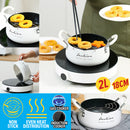 idrop [ 2L ] 18CM Kitchen Tempura Frying Cooking Pot / Kuali Goreng & Memasak / 白色字母双耳油炸锅(双耳汤锅)