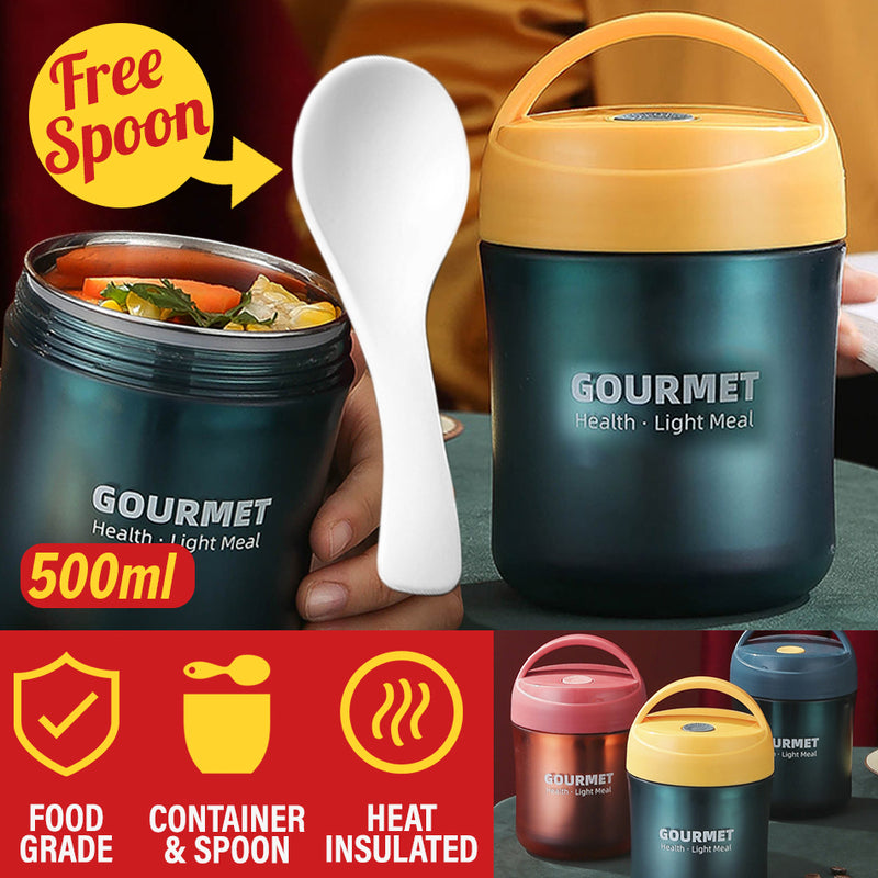 idrop 500ml Stainless Steel Portable Insulated Food Lunch Box Cup Container [ SUS304 ]