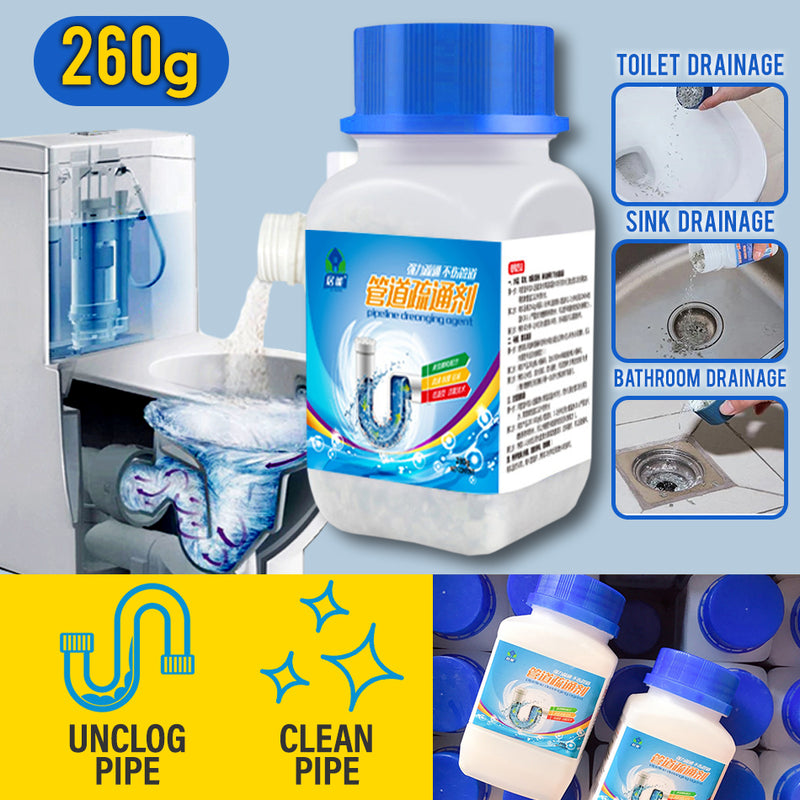 idrop [ 260g ] Pipe Drain Cleaner and Drainage Clog Remover for Toilet Kitchen Bathroom / Pembersih Paip / 管道排水清洁剂和排水堵塞清除剂