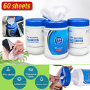 idrop [ 60 sheets/bucket ] WIPES Alcohol Sterilized Single-Use Portable Non-Woven Cloth / Kain Alkohol Pencuci / 60 片湿巾酒精消毒一次性便携式无纺布