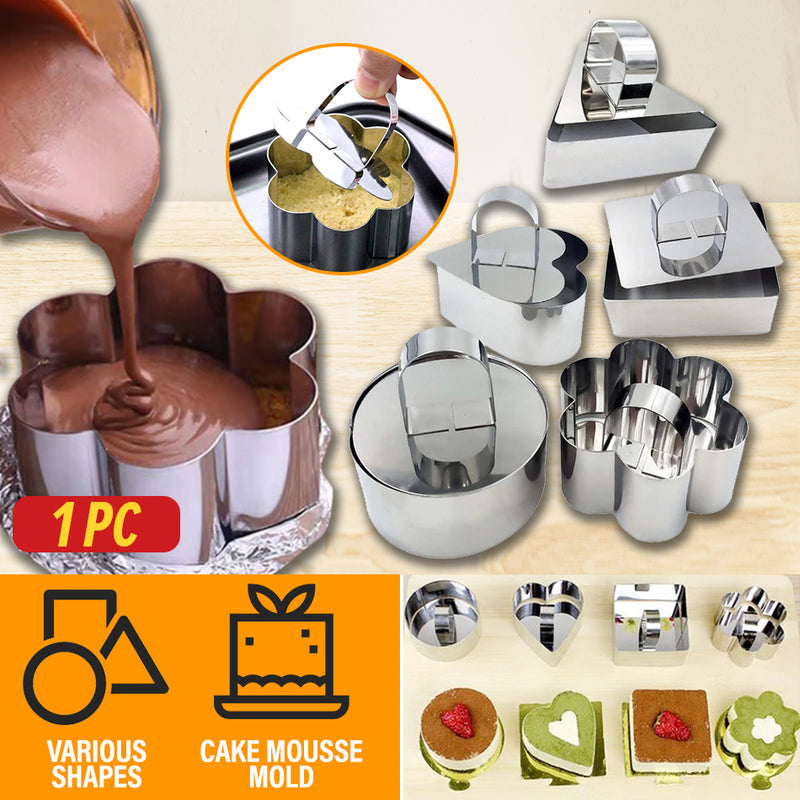 idrop [ 1 PC ] Cake Mousse Mold Various Shape / Acuan Kek Mousse Pelbagai Bentuk / 小慕斯圈(蛋糕模)