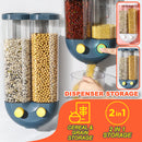 idrop 2 IN 1 Wall Mount Cereal Grain & Bean Storage Dispenser