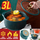idrop [ 3L ] Heat Resistant Heat Casserole with Glass Lid Periuk Casserole Seramik 耐高温陶瓷砂锅玻璃盖(砂煲)