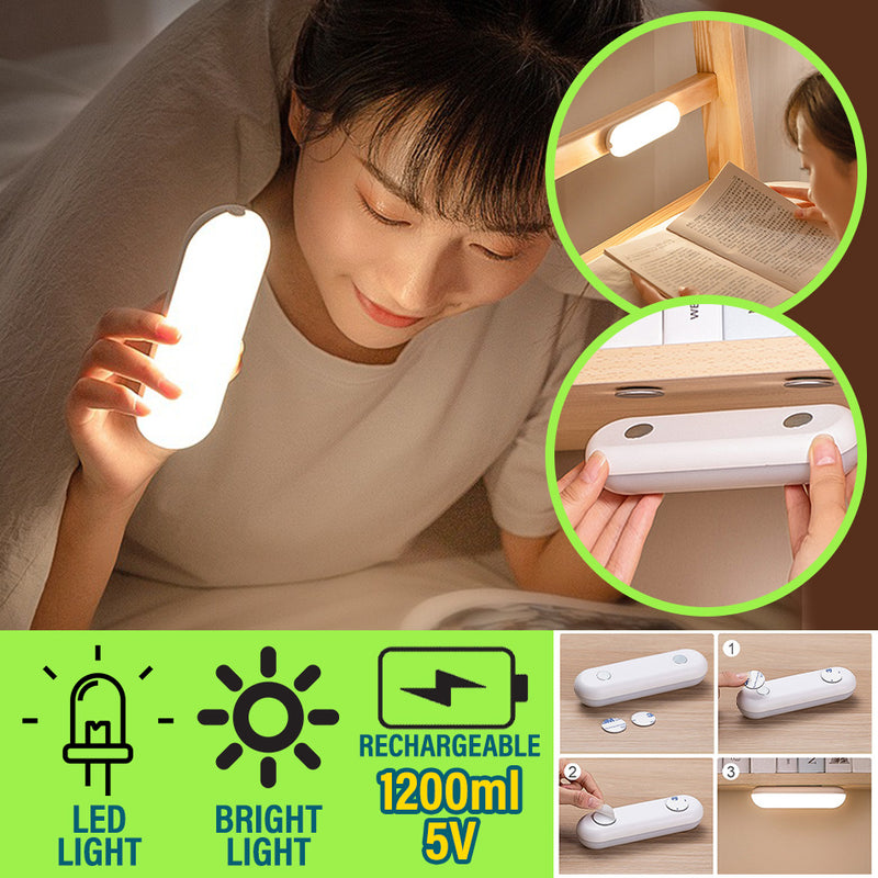 idrop LED Rechargeable Light Desk Lamp Lampu LED 5V充电触摸款简约宿舍灯(1200毫安电池)(万火) [ 5V 1200mAH ]