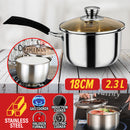 idrop [ 18CM ] [ 2300ml ] Stainless Steel Milk & Soup Cooker Pot