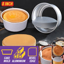 idrop [ 8in ] Bevelled Edge Aluminium Cake Mold with Movable Bottom Lid / Acuan Kek Aluminium / 铝饼模