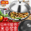 idrop 38CM Honeycomb Nonstick Kitchenware Cookware Cooking Wok Pot + Lid Cover