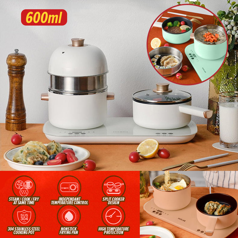 idrop [ 600ml ] Multifunctional Stew Steam & Fry Breakfast Cooker / Dapur Memasak Sarapan / 600ML多功能炖煮蒸煎早餐机