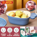 idrop Carrot Shape Wash Draining Bowl Basket / Mangkuk Basuh Bentuk Lobak / 萝卜塑料沥水篮