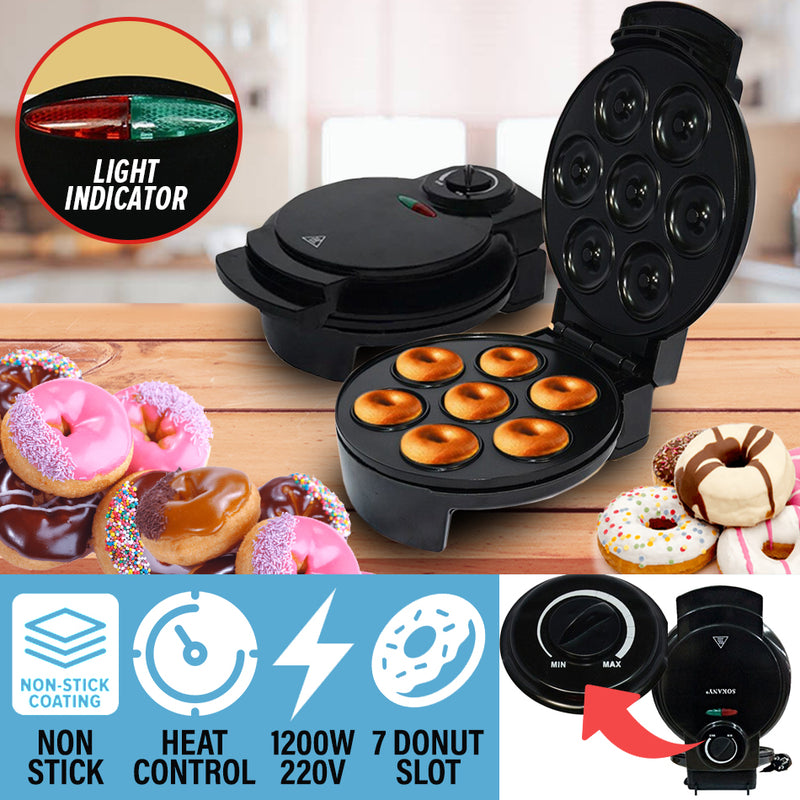 idrop [ 7 SLOT ] Donut Maker Machine Nonstick Coating 1200W 220V / Mesin Pembuat Donut / 1200W甜甜圈机