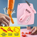 idrop 3PCS Fruit Knife Cutting Board & Slicer Peeler Kitchen Set