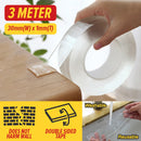 idrop [ 3 METER ] Transparent Double Sided Multipurpose Adhesive Tape 30mm Width 1mm Thickness / Pita Lekat Lutsinar Pelbagai Guna / 透明双面多用途胶带