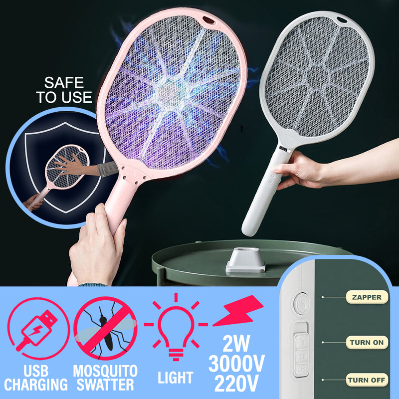 idrop Electric Rechargeable Mosquito Swatter Killer 2W 3000V 220V / Raket Pembunuh Nyamuk / 电动可充电灭蚊器