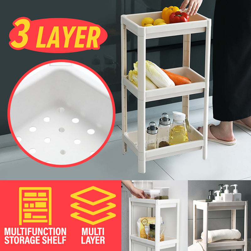 idrop [ 3 LAYER ] Household Storage Plastic Shelf / Rak Plastik Simpanan Barang / 3层家用储物塑料架子