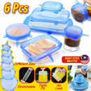 idrop 6PCS Multisize Stretchable Silicone Food Storage Cover Waterproof & Leakproof