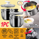 idrop 1000ml Oil Soup Filter Separator Cup SU304 Stainless Steel [ 1pc ]