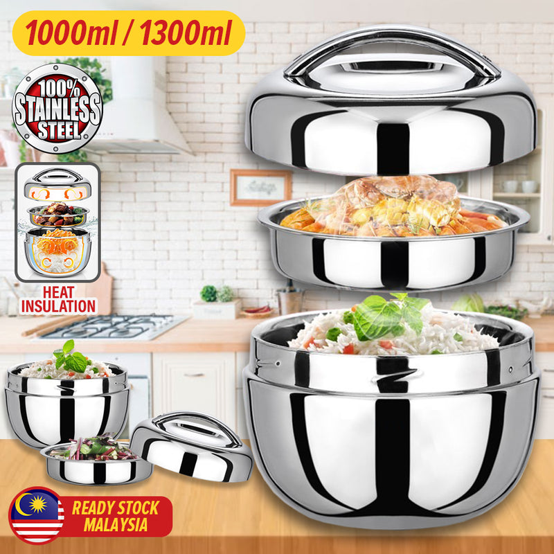 idrop [ 1000ml / 1300ml ] Stainless Steel Food Lunch Box Container / Bekal Makanan Keluli Tahan Karat / 不锈钢食品饭盒容器