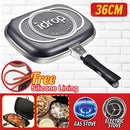 idrop 36CM DOUBLE SIDED FRYING PAN - Kitchen Cooking Pressure Grill Cookware / Kuali Memasak Dua Belah / 双面煎锅