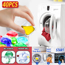 idrop [ 40PCS ] Laundry Cleaning Fragrant Perfume Liquid Gel Soap Bead Packets / Sabun Pencuci Kain Paket Kecil Larut Dalam Air / 洗衣清洁香氛液体凝胶皂珠包 [ 40pcs x 8g ]