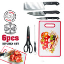 idrop [ 6pcs ] Stainless Steel Kitchen Knife Set + Chopping Board