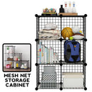 idrop MESH CABINET - 6 Shelving Unit Self Assemble Storage [ JL-SC-097 ]