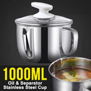 idrop 1000ml Oil Soup Filter Separator Cup SU304 Stainless Steel [ 1pc ]