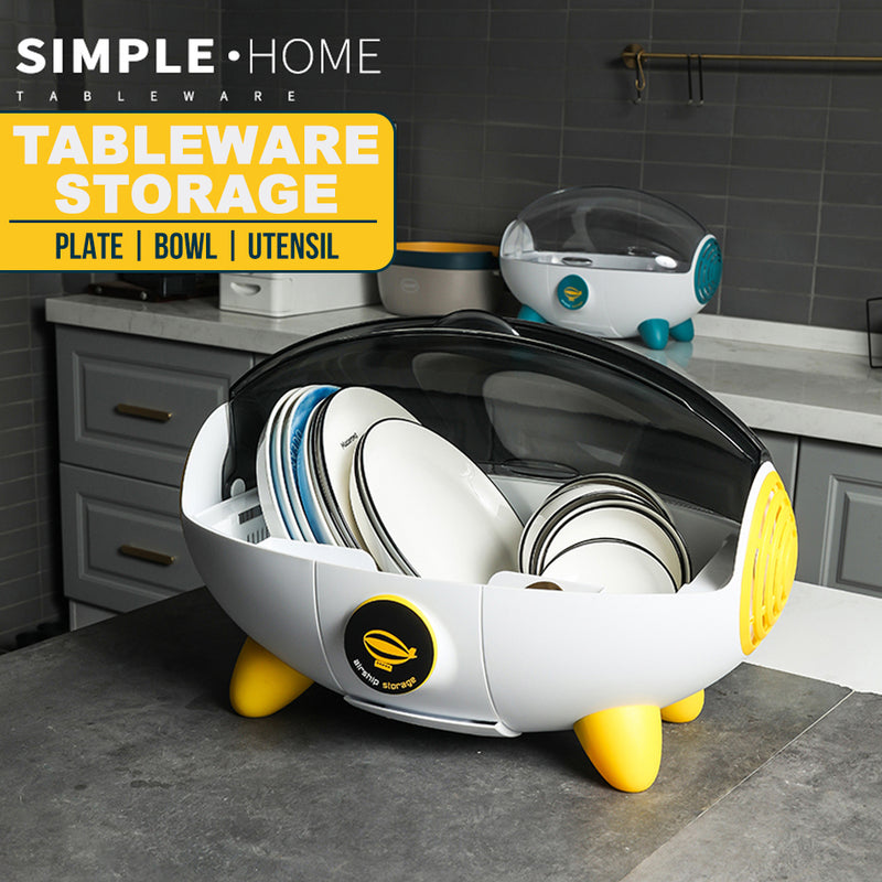 idrop Household Kitchen Utensil Bowl Plates Utensil Dishrack Storage Container Box
