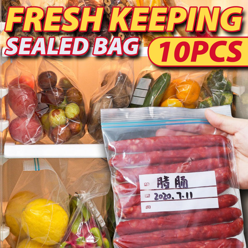 idrop [ 10PCS ] LARGE Fresh Keeping Sealed Bag / Beg Plastik Bungkus / 保鲜袋 [ 27CM x 28CM ]