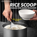idrop Rice Scoop Stainless Steel SUS304 with Rosewood Wood Handle / Senduk Nasi Keluli Tahan Karat Dengan Pemegang Kayu / 可立花梨木不锈钢饭勺
