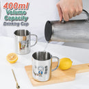idrop [ 400ml ] Family Theme Drinking Cup SUS304 Stainless Steel [ 1PC ] / Cawan Minum Tema Keluarga Keluli Tahan Karat / 不锈钢大号马克杯400ML(内外304加贴花 )(无盖无盒)