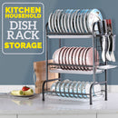 idrop [ 2 LAYER / 3 LAYER ] Kitchen Household Multifunction Utensil & Tableware Dishrack Storage Shelf Rack / Rak Pinggan Mangkuk bertingkat / 2层/3层 厨房家用多功能餐具餐具碗碟架储物架置物架