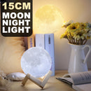 idrop 3D Moon Light LED Nightlight rechargeable and Touch Tap Feature [ 15cm ]