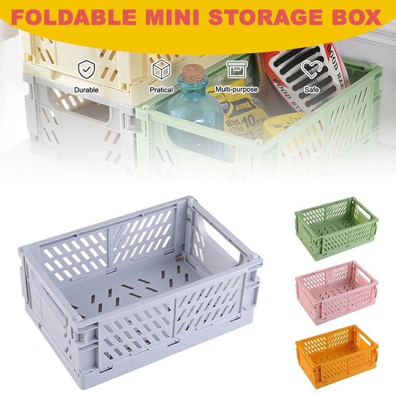 idrop Plastic Mini Folding Storage Box / Kotak Kecil Senang Lipat / 塑料迷你折叠收纳盒(15*9.8*6CM)