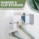 idrop Multifunctional Wall Mounted Hanger Clip Hanging Hook Rack