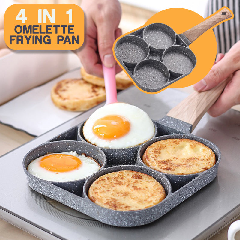 Double Hole Egg Pan, Frying Steak Pan, Maifan Stone Non-stick Pan