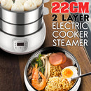 idrop 22CM - Multifunction 2 Layer Electric Cooker & Steamer