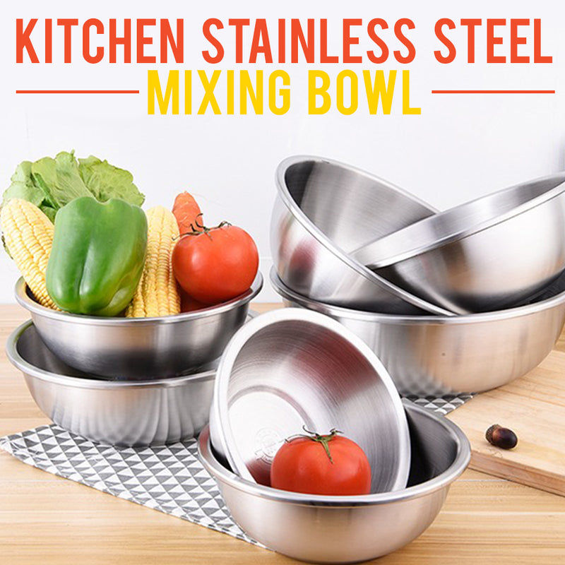 idrop 28CM Stainless Steel Kitchen Mixing Bowl Thicker Cookware Cooking Tools