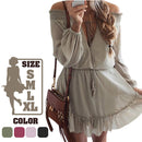 idrop Women's V-Neck Summer Casual Loose Dress