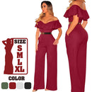 idrop Women's Falbala Summer Jumpsuit