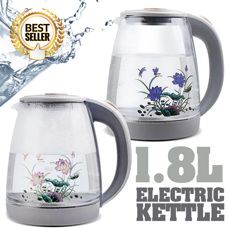 idrop 1.8L Electric Kettle Stainless Steel & Glass