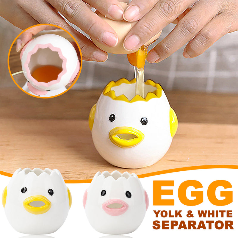 idrop Ceramic White Egg Yolk Separator Bird Design /  Pemisah Kuning dan Putih Telur Bentuk Burung Seramik / 陶瓷小鸟蛋清分离器