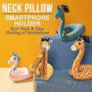 idrop U-Shape Animal Neck Pillow with Smartphone Phone Holder