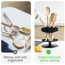 idrop Rotating Lotus Design Utensil Holder / Tempat Simpan Perkakas Dapur Boleh Putar / 莲花勺子架