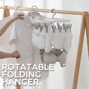 idrop [ 32CM ] 16 Clips Foldable Rotatable Hanging Drying Rack / Tempat Gantung Baju & Pakaian Ringan / 可折叠可旋转晾晒盘大号16夹(晾晒架)32CM