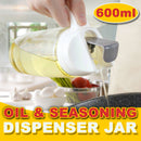 idrop [ 600ml ] Leakproof Oil & Seasoning Sauce Glass Jar Jug Dispenser