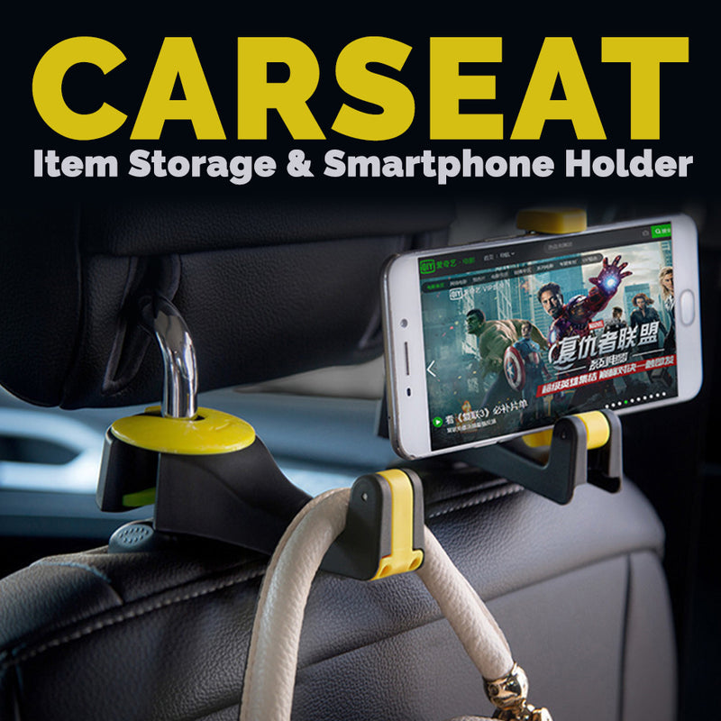 idrop Car Seat Rear Storage Hook and Smartphone Holder