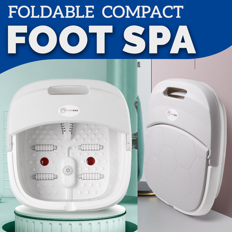 idrop Foldable Collapsible Compact Foot Spa with Feet Massage Roller Infrared Light and Heating Feature